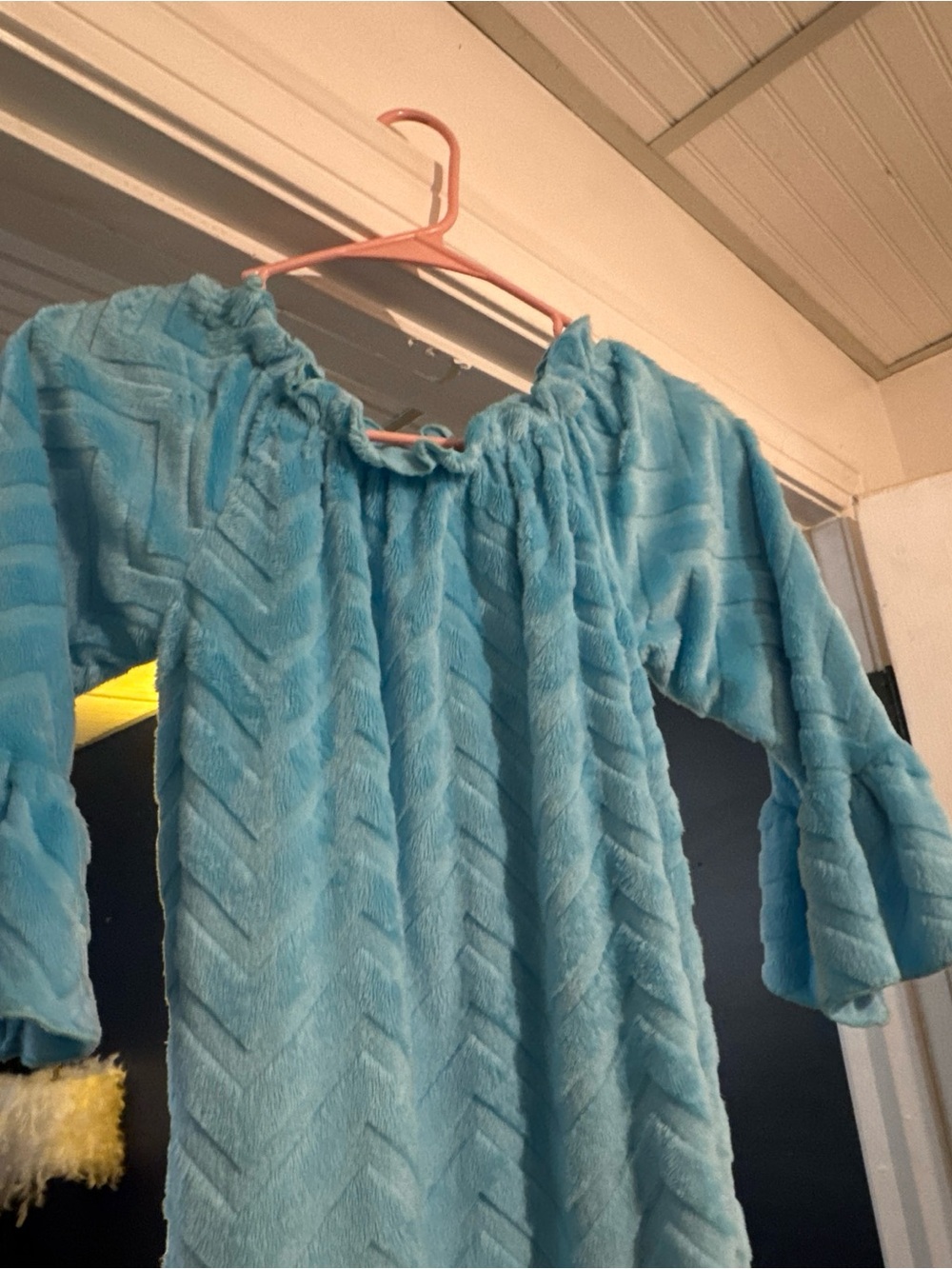 Lolly Wolly Doodle Turquoise Plush Girls Casual Dress